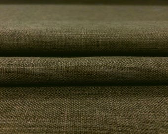 Olive Green Upholstery Fabric Textured Dark Green Fabric for Chairs Green Modern Fabric for Cushions Olive Linen Pillow Fabric by the Yard