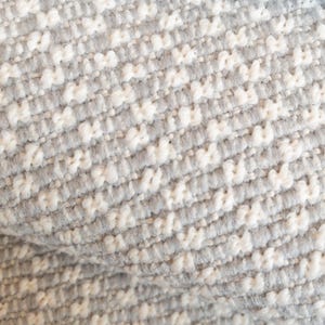 Gray Outdoor Upholstery Fabric Grey Textured Boucle Fabric for Chairs Fabric Gray Cushion Fabric Grey White Performance Fabric by the Yard