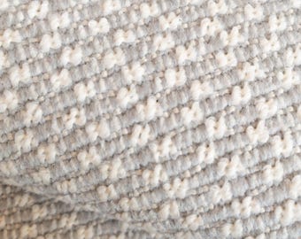 Gray Outdoor Upholstery Fabric Grey Textured Boucle Fabric for Chairs Fabric Gray Cushion Fabric Grey White Performance Fabric by the Yard