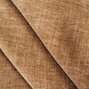 Camel Chenille Fabric Upholstery Chenille Fabric for Curtain Textured Fabric Brown Soft Fabric for Chairs Velvety Drapery Fabric by the Yard