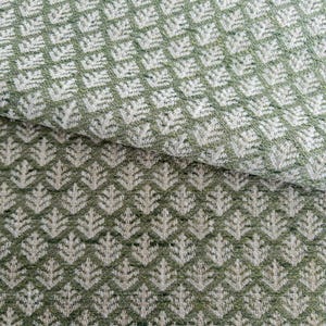 Green Textured Upholstery Fabric Green Botanical Leaf Fabric Green Designer Fabric Green Fabric for Chairs Green Modern Fabric by the Yard