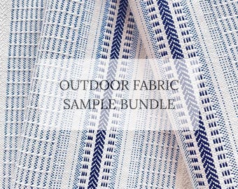 Outdoor Fabric Sample Bundle Stripe Outdoor Upholstery Fabric Modern Upholstery Fabric for Chairs Stripe Fabric for Cushions Fabric Swatches