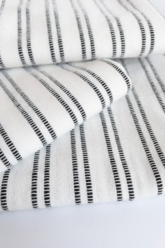 Black & White Kitchen Tea Towels Set, Black Woven Kitchen Towels