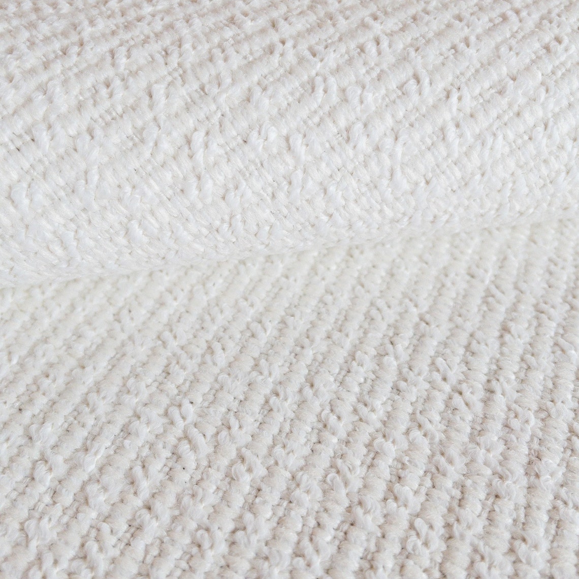 White Textured Upholstery Fabric by the Yard Cream Textured Etsy