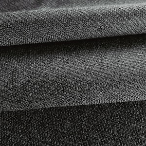 Charcoal Grey Upholstery Fabric Textured Outdoor Fabric for Chairs Grey Patio Outdoor Fabric Dark Grey Fabric for Pillows Fabric by the Yard