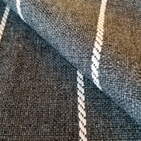 Grey Upholstery Fabric Striped Grey Indoor/ Outdoor Fabric Modern Upholstery Fabric for Chairs Stripe Fabric for Cushions Fabric by the Yard