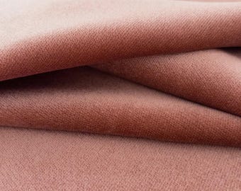 Dusty Rose Velvet Upholstery Fabric for Chairs Light Warm Pink Luxury Velvet Fabric for Pillows Blush Velvet Headboard Fabric by the Yard
