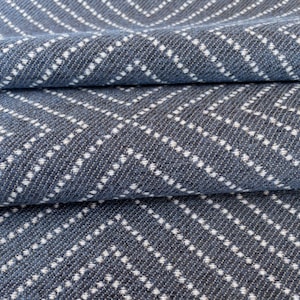 Denim Blue Upholstery Fabric Blue Geometric Fabric Blue Diamond Pattern Upholstery Fabric for Chairs Blue Modern Drapery Fabric for Curtains