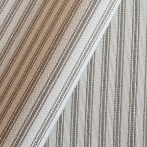 Brown Ticking Stripe Fabric Upholstery Farmhouse Fabric Brown Striped Drapery Fabric Grain Sack Brown Fabric for Chairs Fabric by the Yard