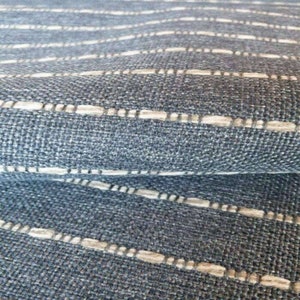 Blue Striped Upholstery Fabric