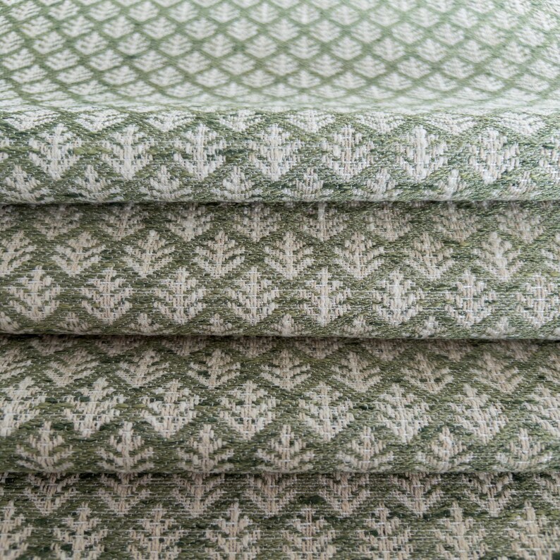 Photo inspiration: Gallery Detail: Green Textured Upholstery Fabric Green Botanical Leaf Fabric Green