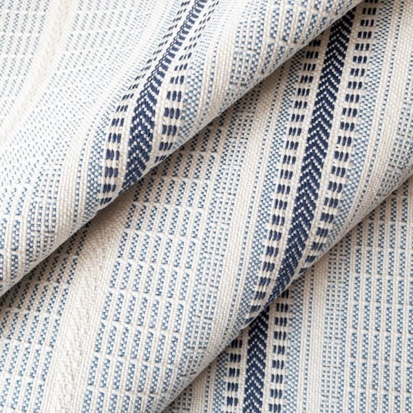 Blue Striped Sample Fabric Textured Blue & White Fabric Outdoor Striped Fabric Upholstery Outdoor Fabric for Chairs Striped Sample Fabric