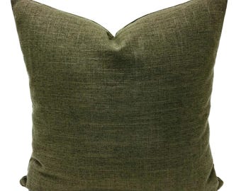 Olive Green Pillow Cover Textured Woven Pillow Rustic Pillow Casual Green Cushion Neutral Green Pillow for Bed Scandinavian Throw Pillow