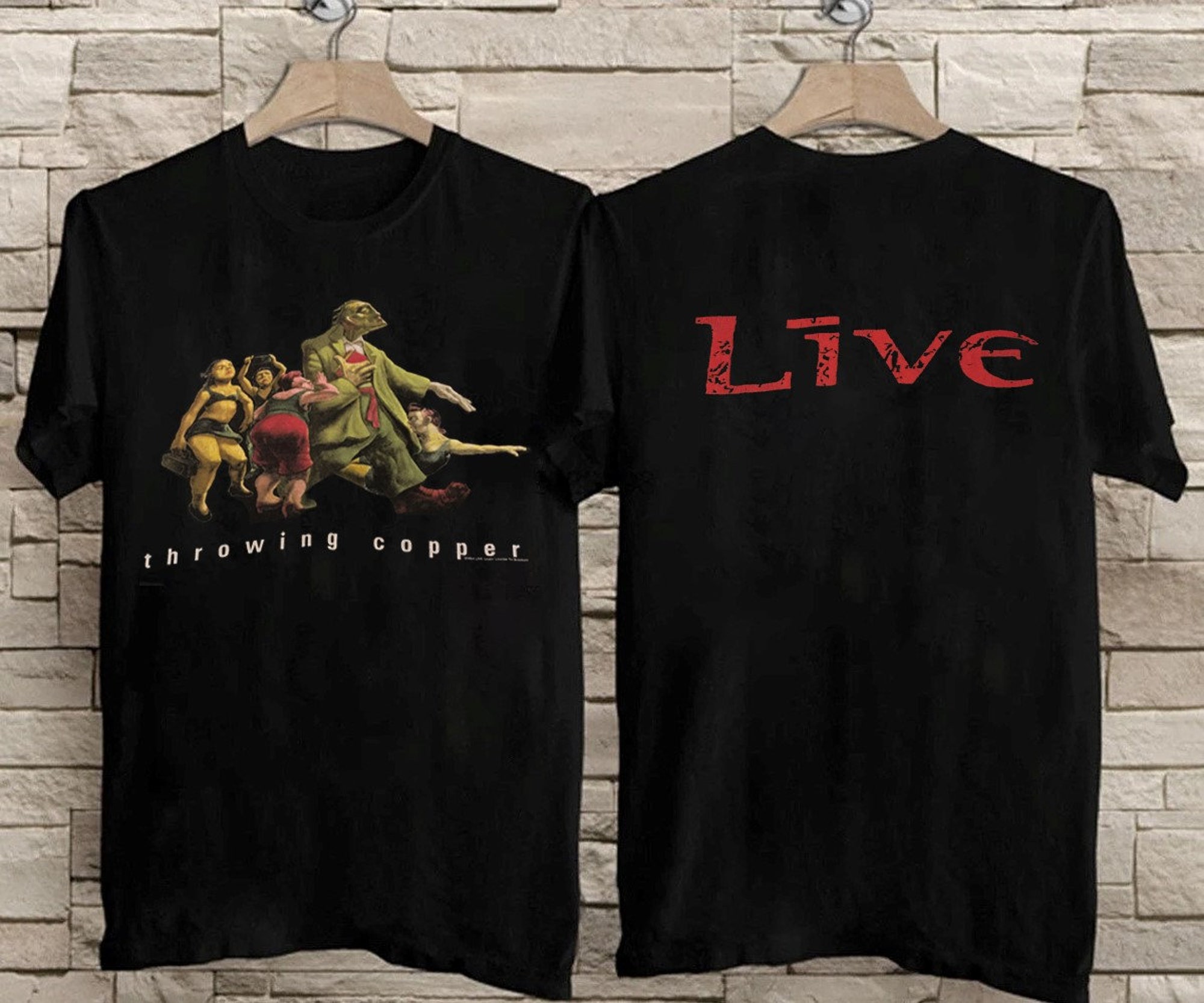 Vintage Live 1994 Throwing Copper Black Concert T-Shirt
