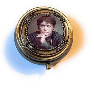 Madame Helena Blavatsky pill box - delicate pillbox gift detail artisan handmade delicate