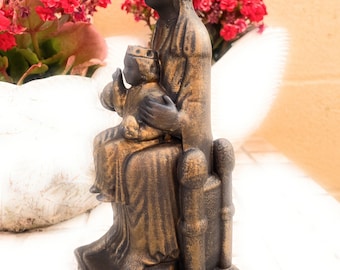 BLACK VIRGIN - Virgin of MONTSERRAT - La Moreneta - rustic statue figure * various size options to choose from ** (for your home/altar/wicca)