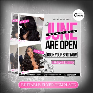 DIY editable Book Now Flyer, DIY Appointments Available Template, Premade Flyer Template, Hair, Lashes, Make up, Nails, Stylist