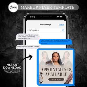 DIY EDITABLE Book Now Flyer, DIY Appointments Available Template, Premade Flyer Template, Hair, Lashes, Make up, Nails, Stylist