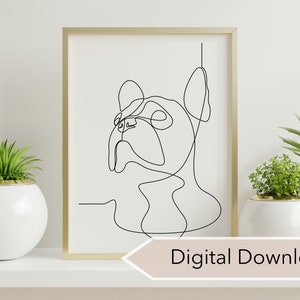 Franse Bulldog Wall Art | | voor lijntekeningen Digitale download