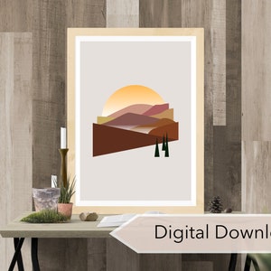 National Parks | Great Smoky Mountains | Mid-century Modern Design (Digital Download)