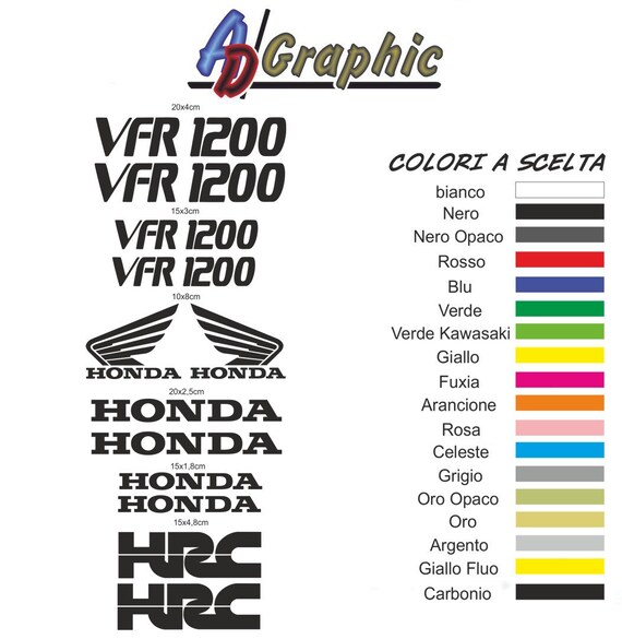kit adesivi stickers compatibili vfr 750 1990