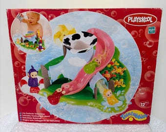 Isla flotante para baño de los Teletubbies de Playskool (2002) - Juego acuático retro completo