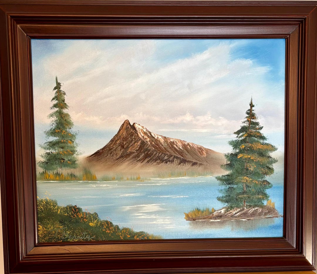 Original Oil Landscape Painting - Hand Painted Mountain & Lake - Etsy