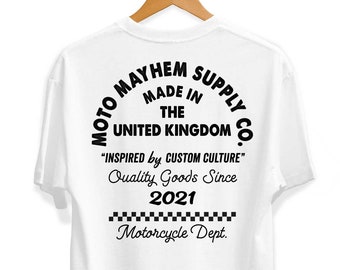 Anpassad kultur-T-shirt, motorcykelavdelningens unisexvuxen t-shirt