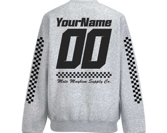 Adult Custom Race Jersey Sweatshirt: Personalized Motorsport Apparel