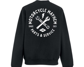 Parts and Service Sweatshirt, Mechanics Jumper, Adults Heavyweight Sweater