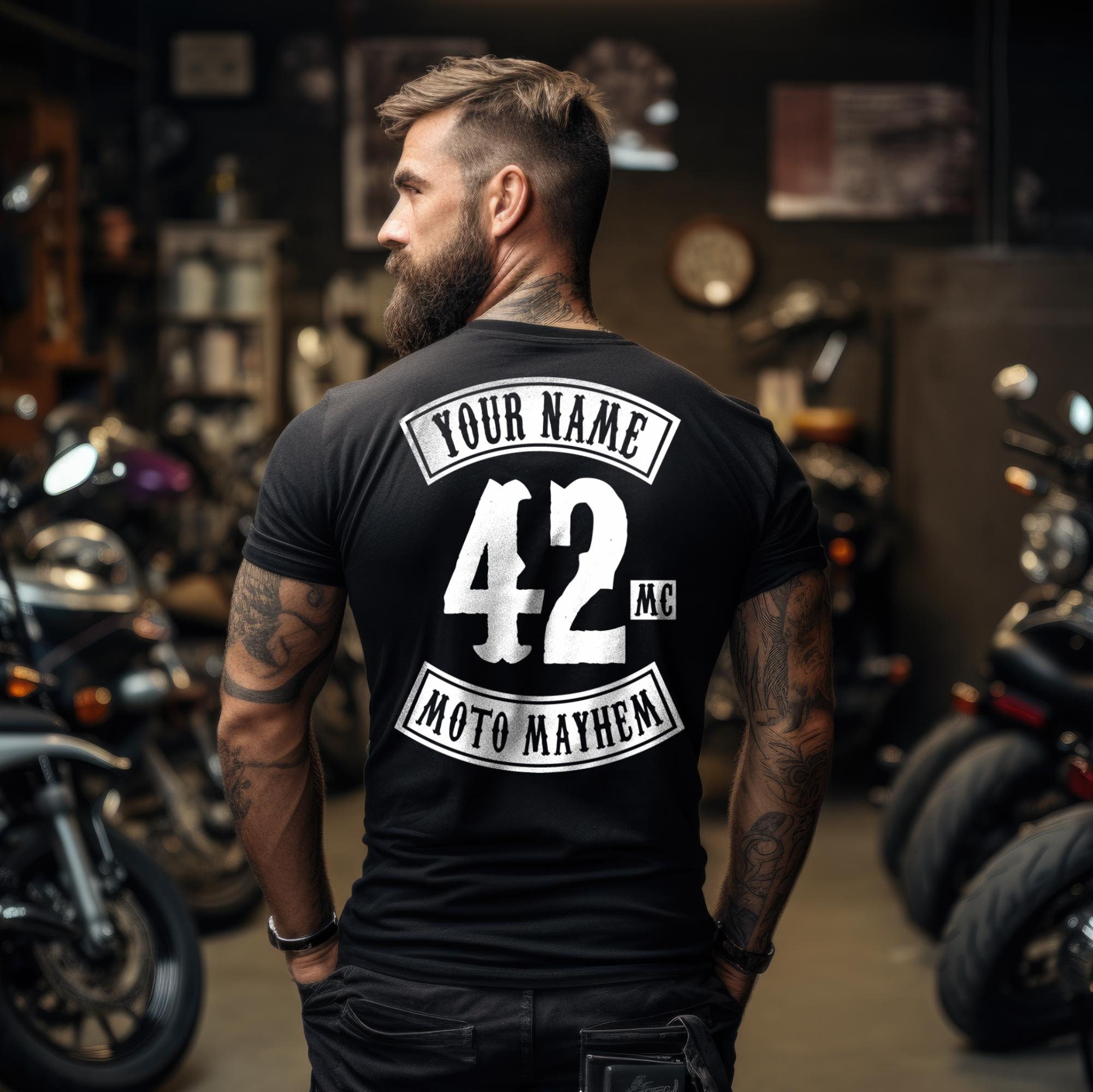 T-Shirt Personalizzata Biker | Compleanno Moto Qualsiasi Età, Gildan, Stampa Grafica
