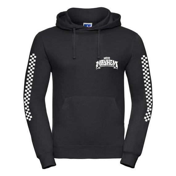 DISCLAIMER Felpa cappuccio con logo frontale e stampa posteriore 25EDS54825 Nera Prezzo 0,00€ - Estasi Fashion