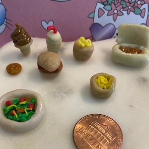 Miniature Clay Fast Food Combo
