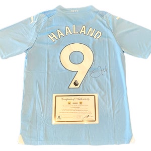 2023/24 Erling Haaland SIGNED Manchester City Puma® Jersey w/Coa Autographed