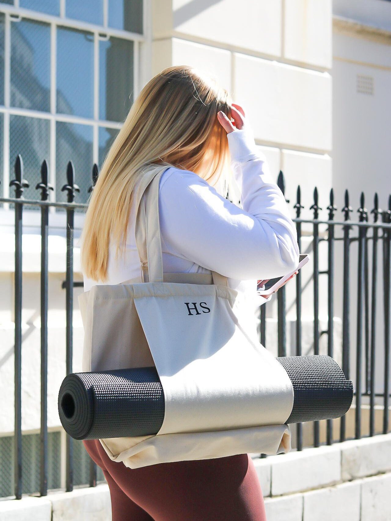 Personalised Organic Yoga Tote Bag