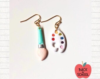 Paint Brush Earring Set | Art Teacher Gift | Back to School Jewelry