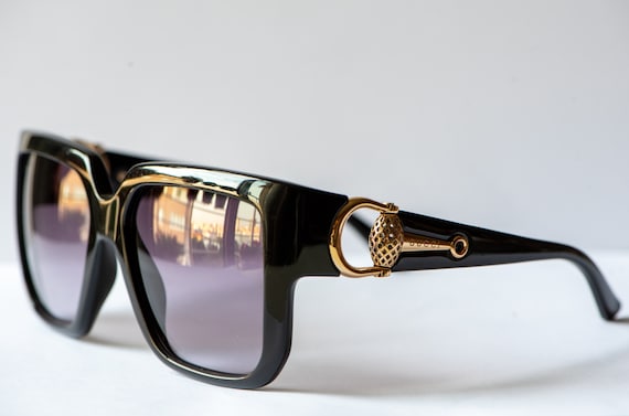 Vintage Gucci GG3713/S Oversized Sunglasses in Bl… - image 3