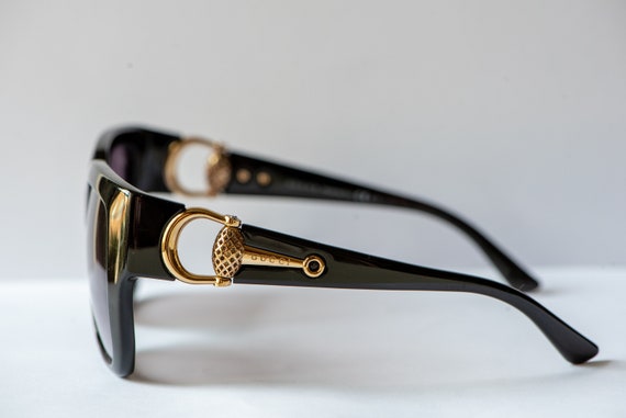 Vintage Gucci GG3713/S Oversized Sunglasses in Bl… - image 4