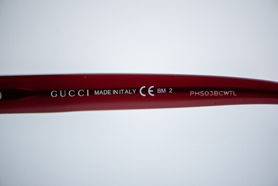 Vintage Gucci GG 1051/S  Burgundy Unisex Sunglass… - image 7