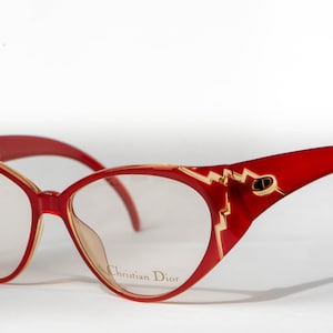 Vintage Optyl Christian Dior 2344 30 Red Woman Glasses Frame / Made in Germany / New Old Stock / 80s