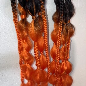 Ombre Black and Orange Braiding Hair - Etsy display picture 3