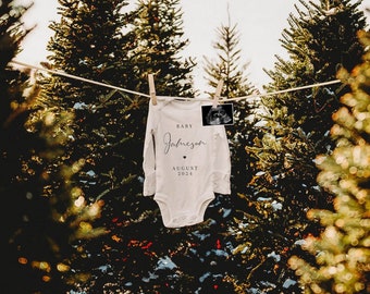 Digital Pregnancy Announcement Holiday Christmas Baby