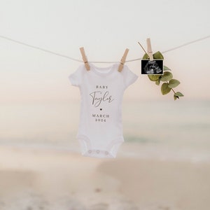 Digital Pregnancy Announcement / Summer Baby Announcement / Beach Baby / Beach Pregnancy / Social media Facebook Instagram