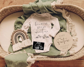 Neutral Pregnancy Announcement Digital | Simple Baby Announcement | Gender Neutral Pregnancy | Download Social Media Facebook Instagram Post