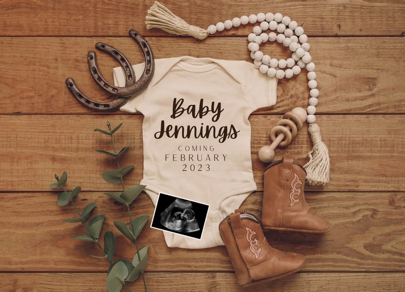 Digital Western Pregnancy Announcement / Digital Cowboy Baby Etsy
