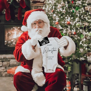 Digital Pregnancy Announcement Holiday / Christmas Baby Announcement / Santa Baby Announcement / Download Social Media Facebook Instagram
