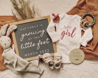 Digital pregnancy announcement | gender it's a girl | pregnancy announcement social media facebook instagram