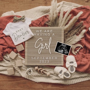 Digital Pregnancy Announcement | Girl Baby Announcement | It's A Girl | Pregnancy Girl | Download Social Media Facebook Instagram