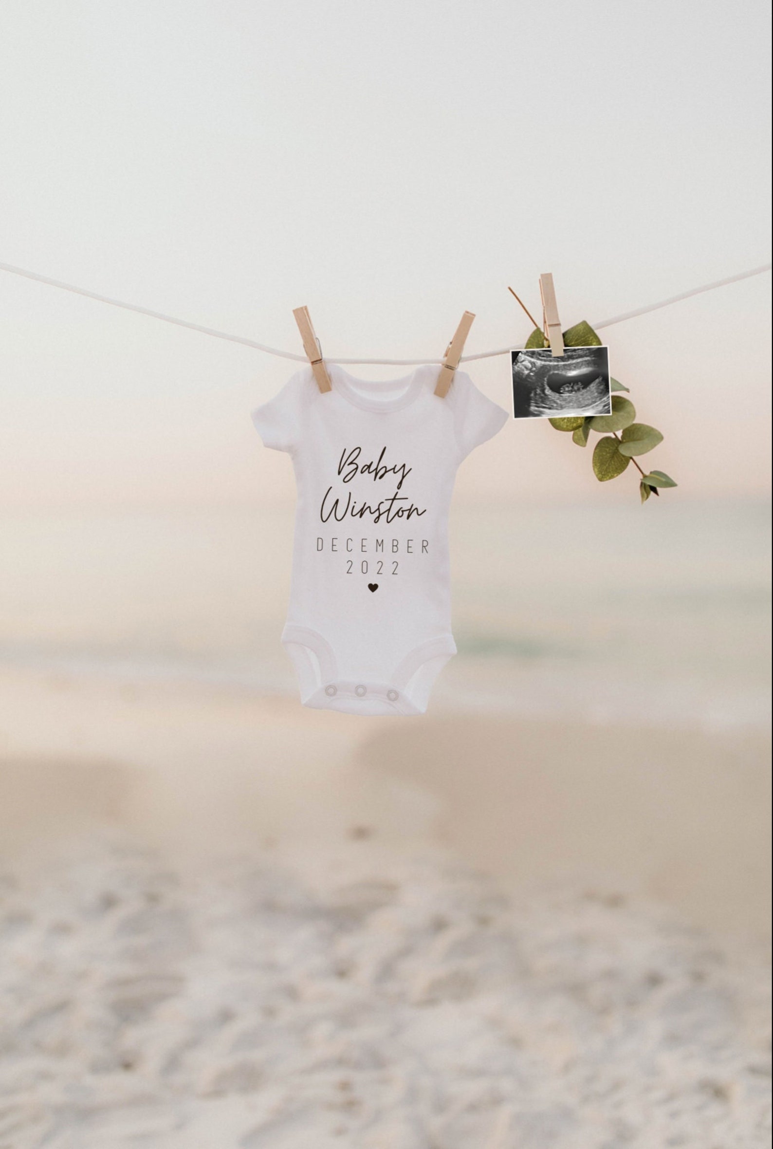 beach summer pregnancy announcement