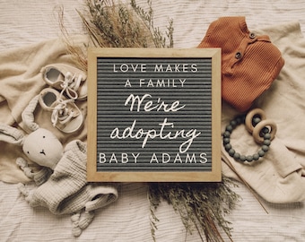 Digital Adoption Announcement / Adopting Announcement / Love Makes A / Digital Announcement For Adoption / Social media Facebook Instagram